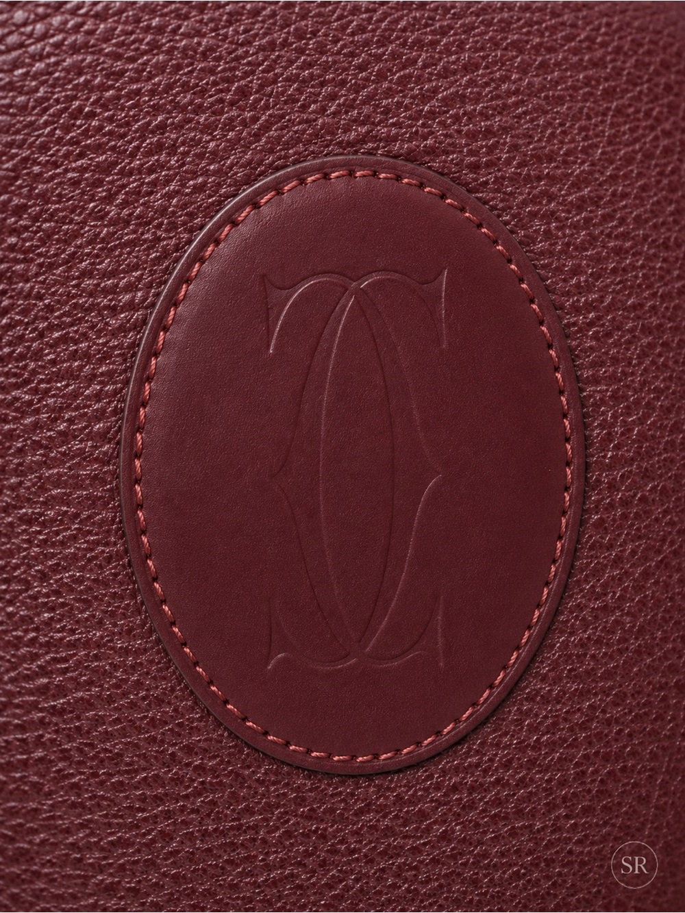 VTG Must de Cartier Sac Seau Bordeaux Leather Bucket Drawstring Shoulder Bag - Picture 2 of 13